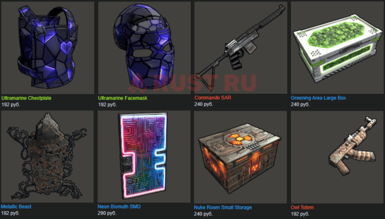 New batch of skins released in Rust game on Steam