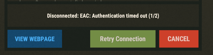 EAC: Authentication timed out в Rust