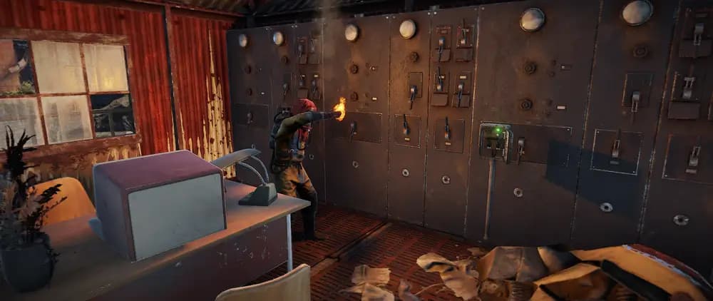 Blue card Rust: monument routes and red card - Rust screenshot 1