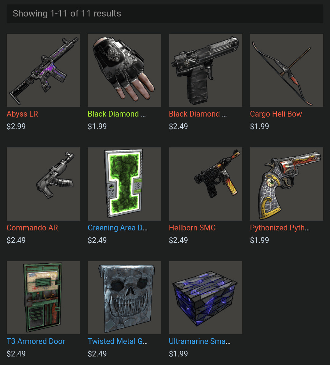 New Skins in Rust: A Fresh Batch of Updates
