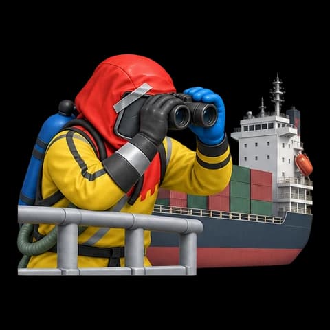 Hazmat at the Cargo Ship containers