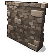 High external stone wall