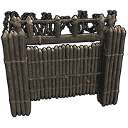 High external wooden gate